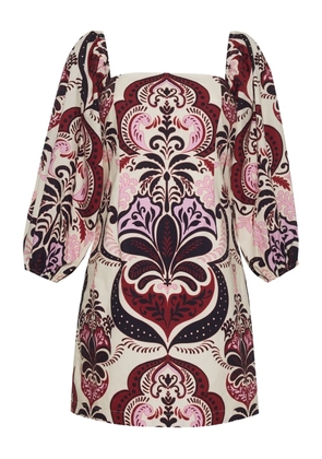 Cara Cara puff-sleeve mini dress - Red