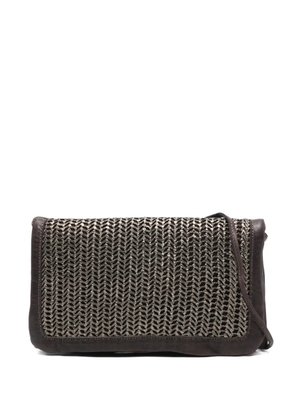 SOMMET Soffiettatwitter woven bag - Brown