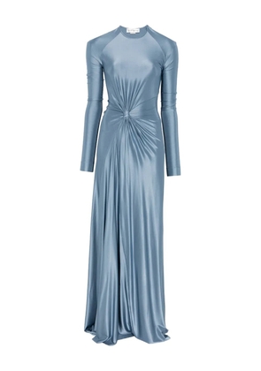 Victoria Beckham long-sleeve twist-detail maxi dress - Blue