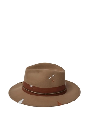THE HAT GANG embroidered-detailing hat - Brown