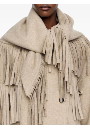 Bimba y Lola fringed scarf - Neutrals