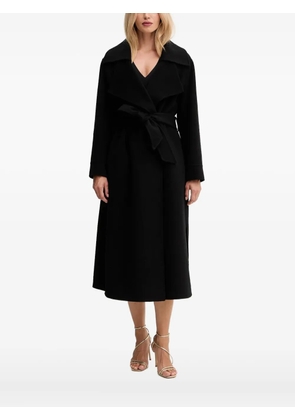 SIMONA CORSELLINI wool belted coat - Black