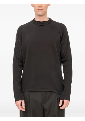 Devoa cotton long-sleeve T-shirt - Black