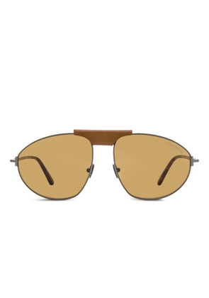 TOM FORD Eyewear Ken metal pilot sunglasses - Grey