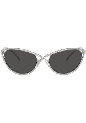 Swarovski Eyewear crystal-embellished cat-eye sunglasses - Silver