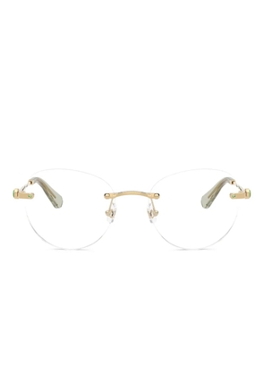Swarovski Eyewear cat-eye frame glasses - Gold