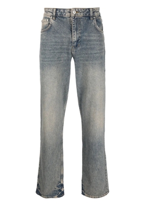 Represent bleached-effect straight-leg jeans - Blue