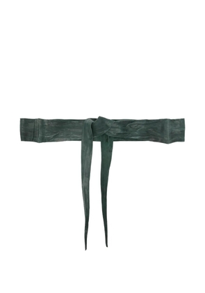 SOMMET tie sheepskin belt - Green