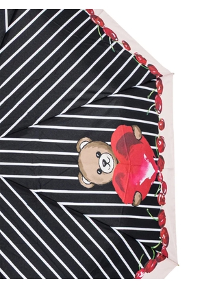 Moschino striped-print umbrella - Black