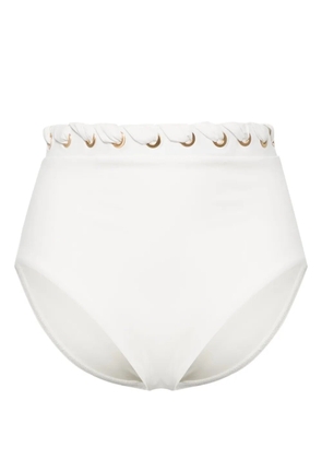 ZIMMERMANN Halliday high-waisted bikini bottoms - White