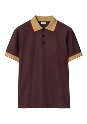 Burberry logo-collar knight-embroidered polo shirt
