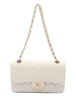 CHANEL Pre-Owned 2002-2003 double flap chain-strap shoulder bag - Neutrals