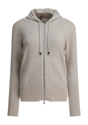 Drumohr hooded zip cardigan - Neutrals