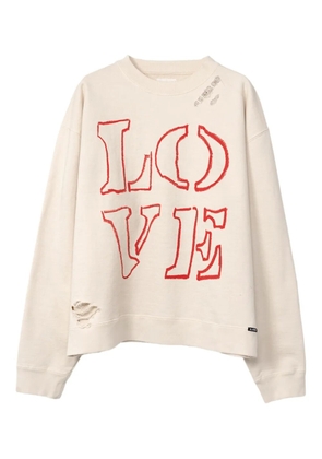 KAMIYA love-print sweatshirt - White