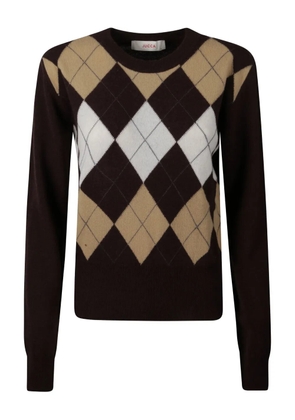 Jucca diamond-pattern sweater - Brown