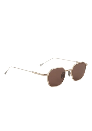 Lunetterie Générale engraved geometric-frame sunglasses - Gold