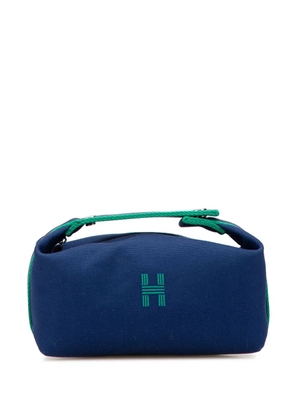 Hermès Pre-Owned 2020-2024 Small Toile Bride A Brac vanity bag - Blue