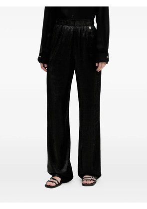 HUGO elasticated-waistband kogo-plaque trousers - Black
