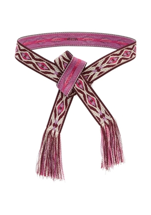 ISABEL MARANT ETKI geometric-pattern belt - Pink