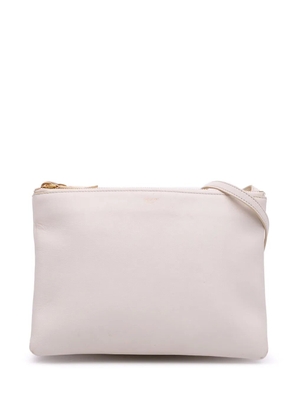 Celine Pre-Owned 2015 Large Lambskin Trio crossbody bag - White