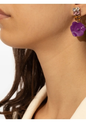 Marni flower-design embellished earrings - Silver