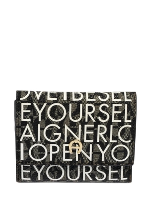 Aigner Vintage 2000s logo-print wallet - Black