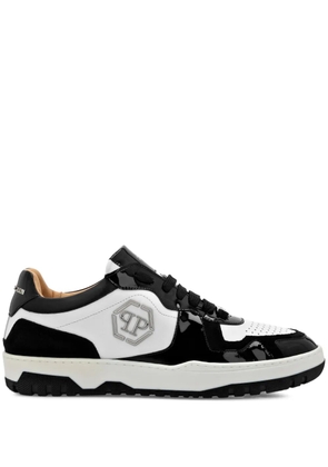 Philipp Plein panelled leather sneakers - Black
