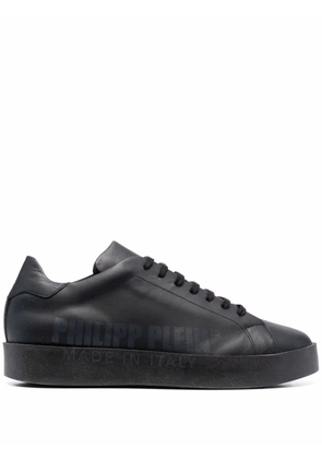 Philipp Plein leather low-top sneakers - Black