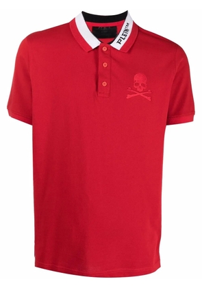 Philipp Plein logo embroidered polo shirt