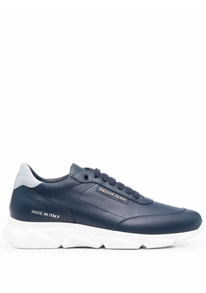 Philipp Plein leather low-top sneakers - Blue