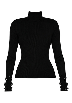 ANOUKI crystal-embellished turtleneck top - Black