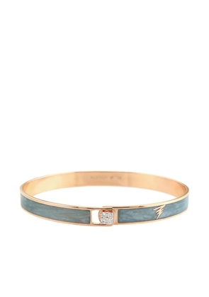 Alessa 18kt rose gold Spectrum enamel and diamond bangle - Pink