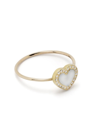 Jennifer Meyer 18kt yellow gold heart diamond ring