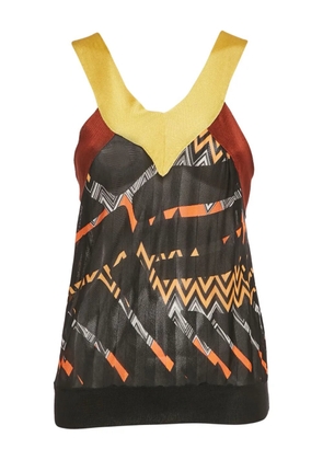 Missoni Pre-Owned zigzag-pattern sleeveless top - Black
