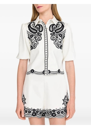 Christy Lynn Gracie embroidered blouse - White