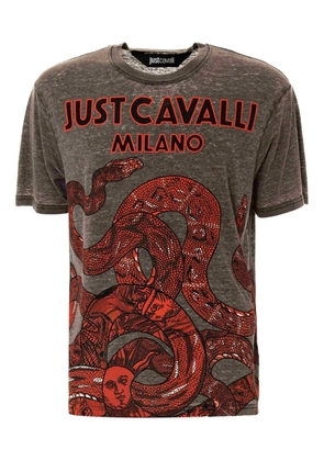 Just Cavalli snake-print T-shirt - Grey
