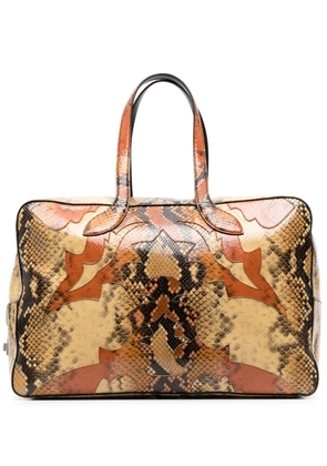 Bally snake-print leather luggage - Neutrals