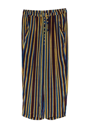 YAVI striped drawstring-fastening trousers - Blue