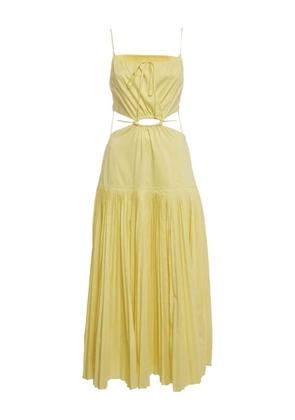 Simkhai pleated cut-out dress - Yellow