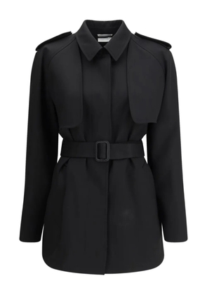 The Row Usuaia detachable sleeves belt Jacket - Black