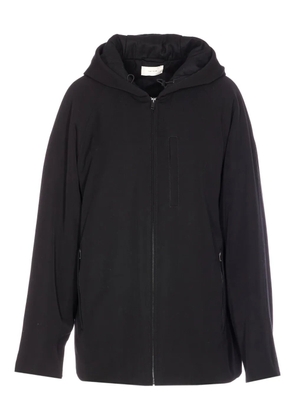 The Row zip-up hooded coat - Black