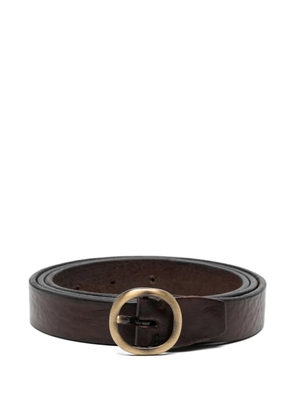 ALBERTO LUTI round buckle belt - Brown