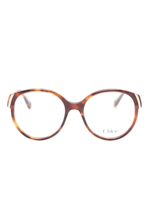 Chloé Eyewear round-frame glasses - Brown