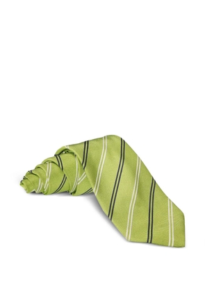 Guy Laroche striped silk tie - Green