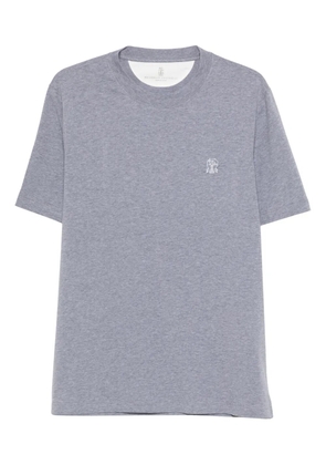 Brunello Cucinelli logo crew-neck T-shirt - Grey