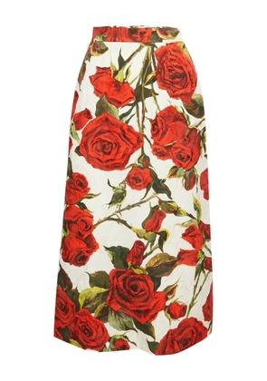 Dolce & Gabbana Pre-Owned floral-print skirt - White