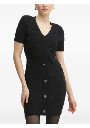 Marciano button-detail short-sleeve mini dress - Black