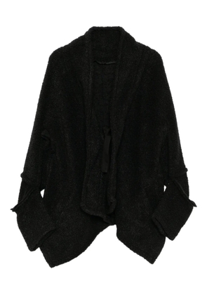 Yohji Yamamoto loop inlay frilled collar jacket - Black