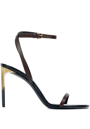 Saint Laurent ankle-strap heeled sandals - Brown