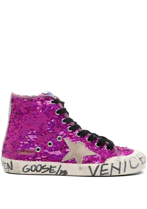 Golden Goose Francy Penstar sequinned sneakers - Purple